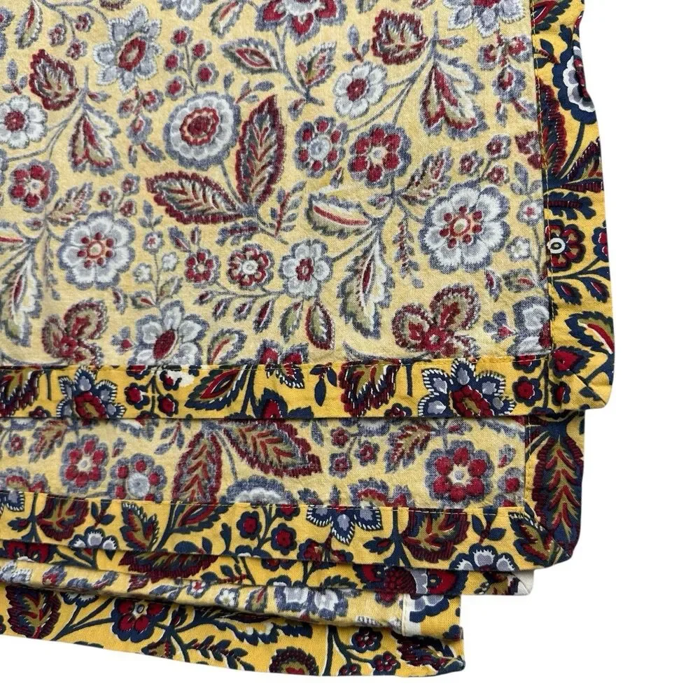 Williams Sonoma Cloth Napkins Floral Yellow English Country 20